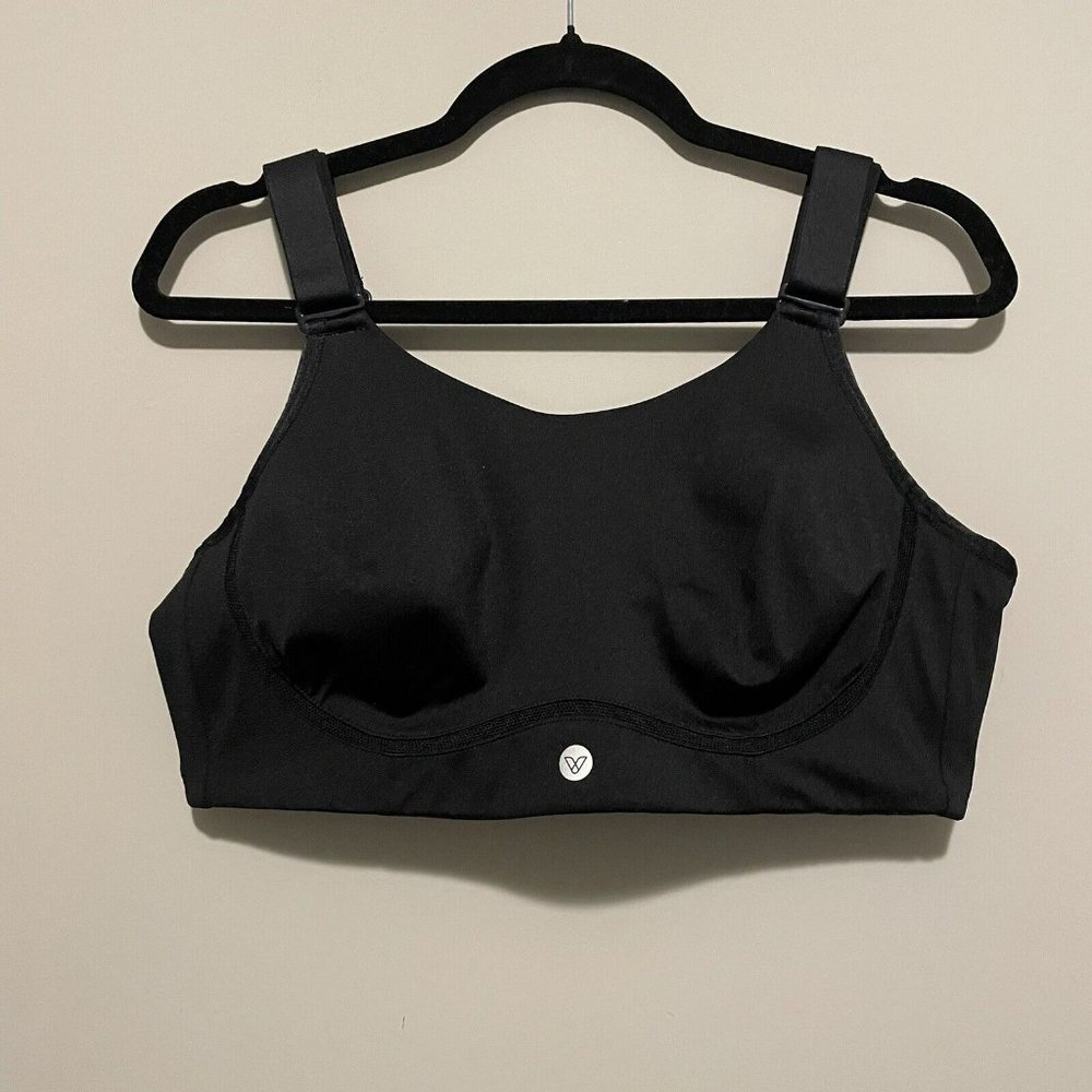 Livi Active Bra Women’s 38DD Black Molded No-Wire Adjustable Stretch